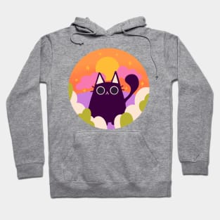 Cute halloween colorful cat design Hoodie